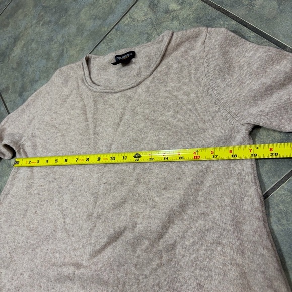 Philosophy Dane Lewis Cashmere Beige Asymmetrical Tunic Sweater Sz S Minimalist - Picture 5 of 8